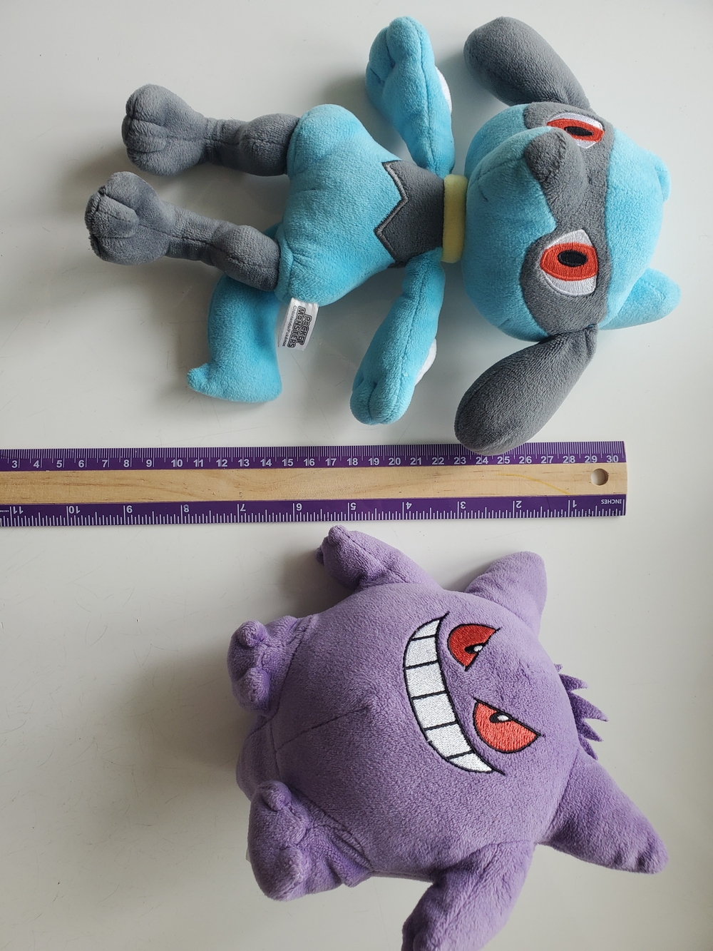 Gengar And Lucario Nintendo Purple & Blue Plush Pair